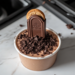 Serving Halloween Pudding Cups with Oreo Dirt and Candy Decorations