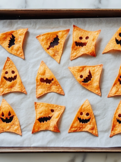 Serving Spooky Halloween Tortilla Chips Recipe