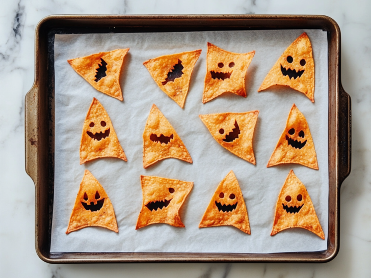 Halloween Guacamole with Tortilla Chips Recipe