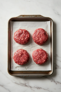 Shape the Patties Forming Thin Beef Patties for Monster Burgers