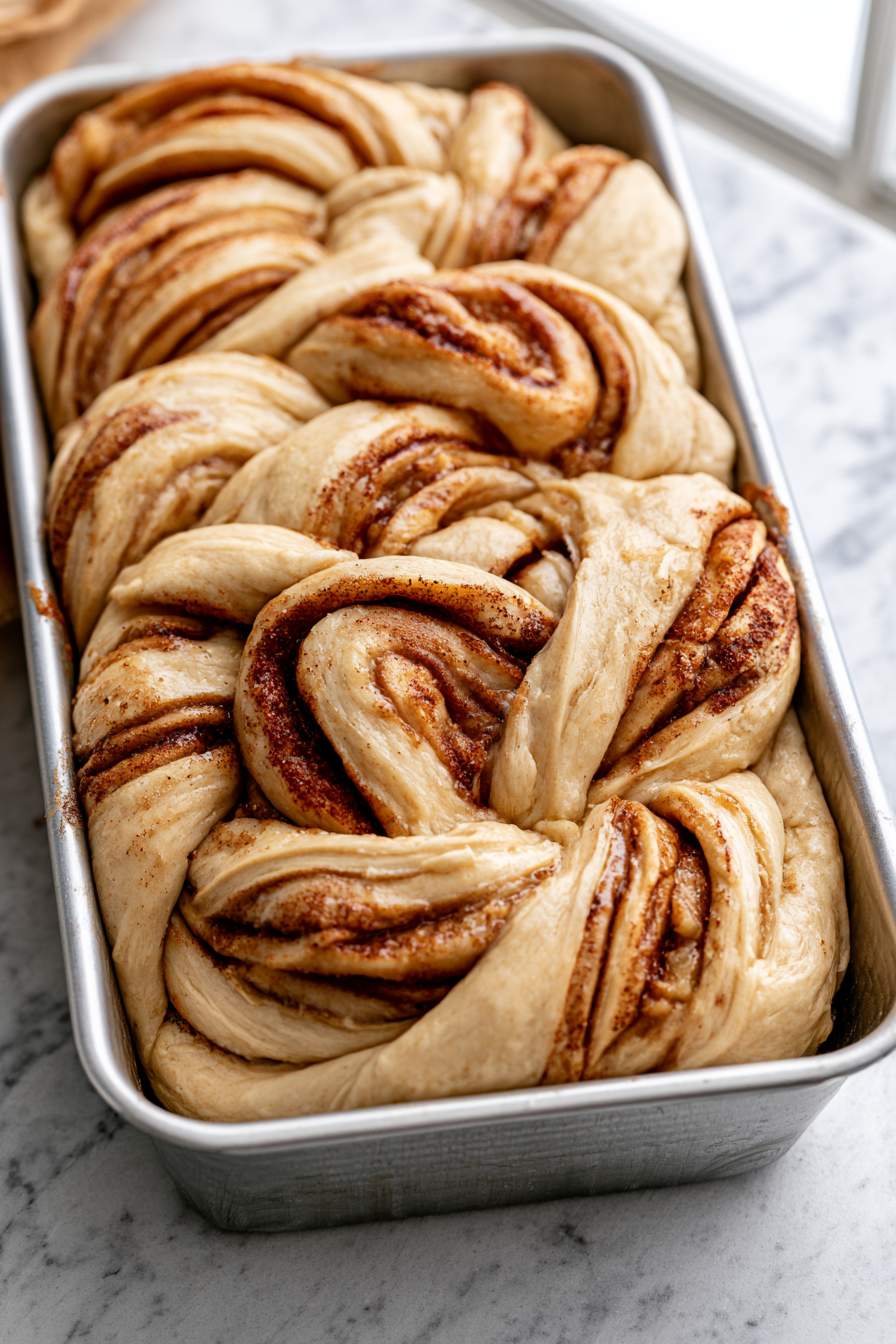 Shape the dough into long logs and twist into figure eight pattern
