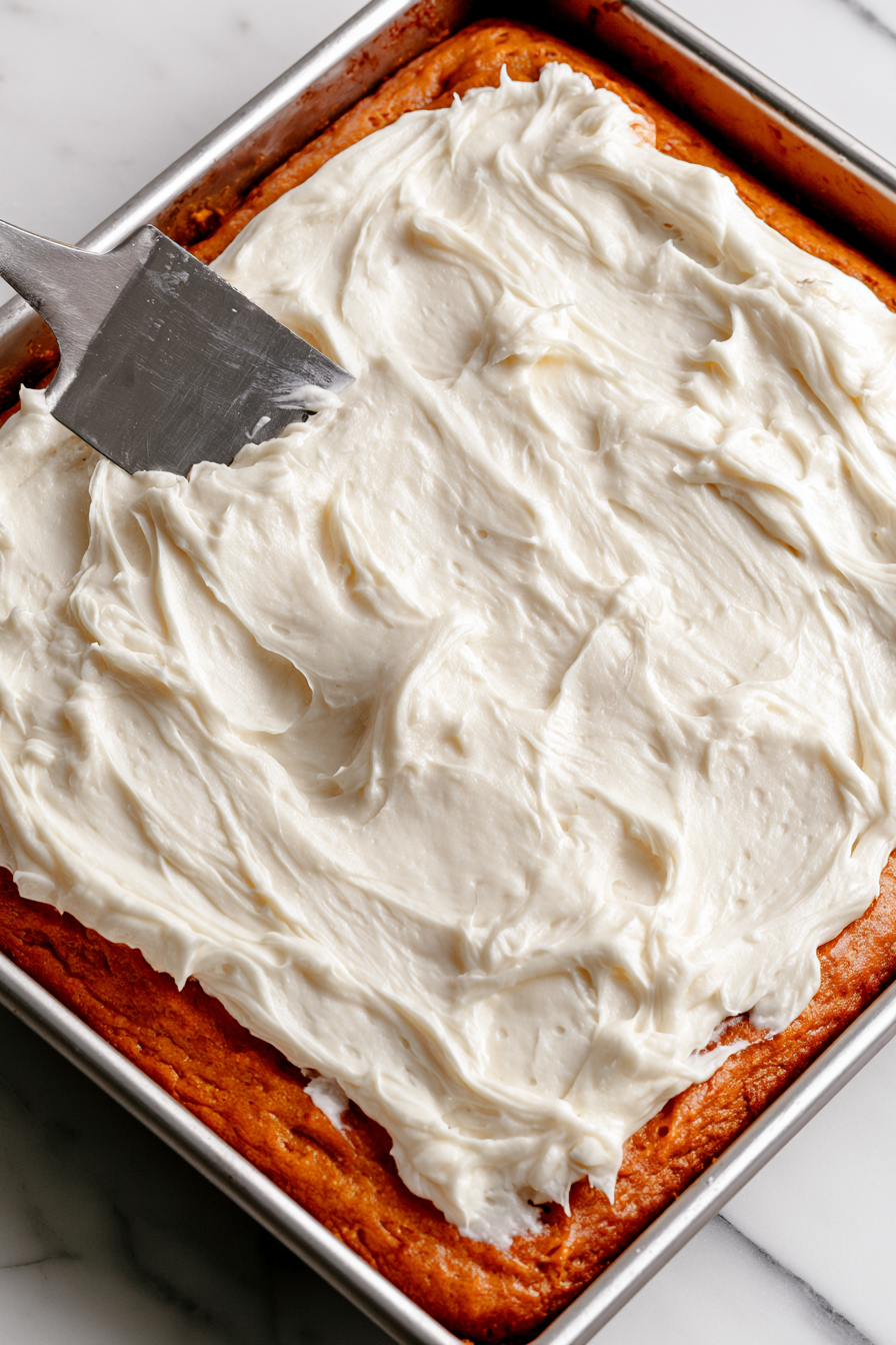 Spread the frosting evenly