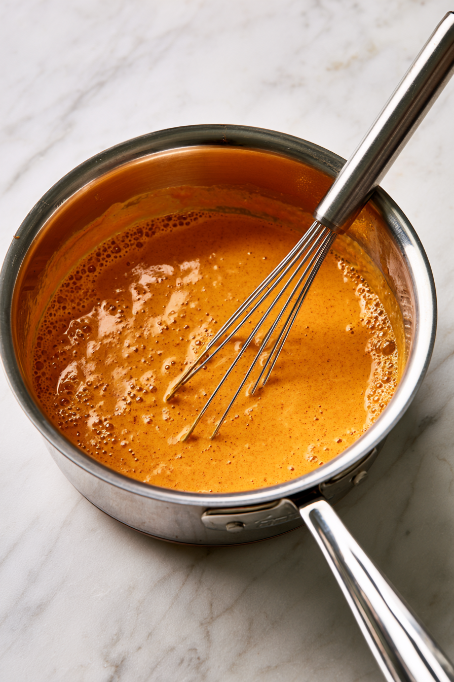 Stir frequently until it simmers gently