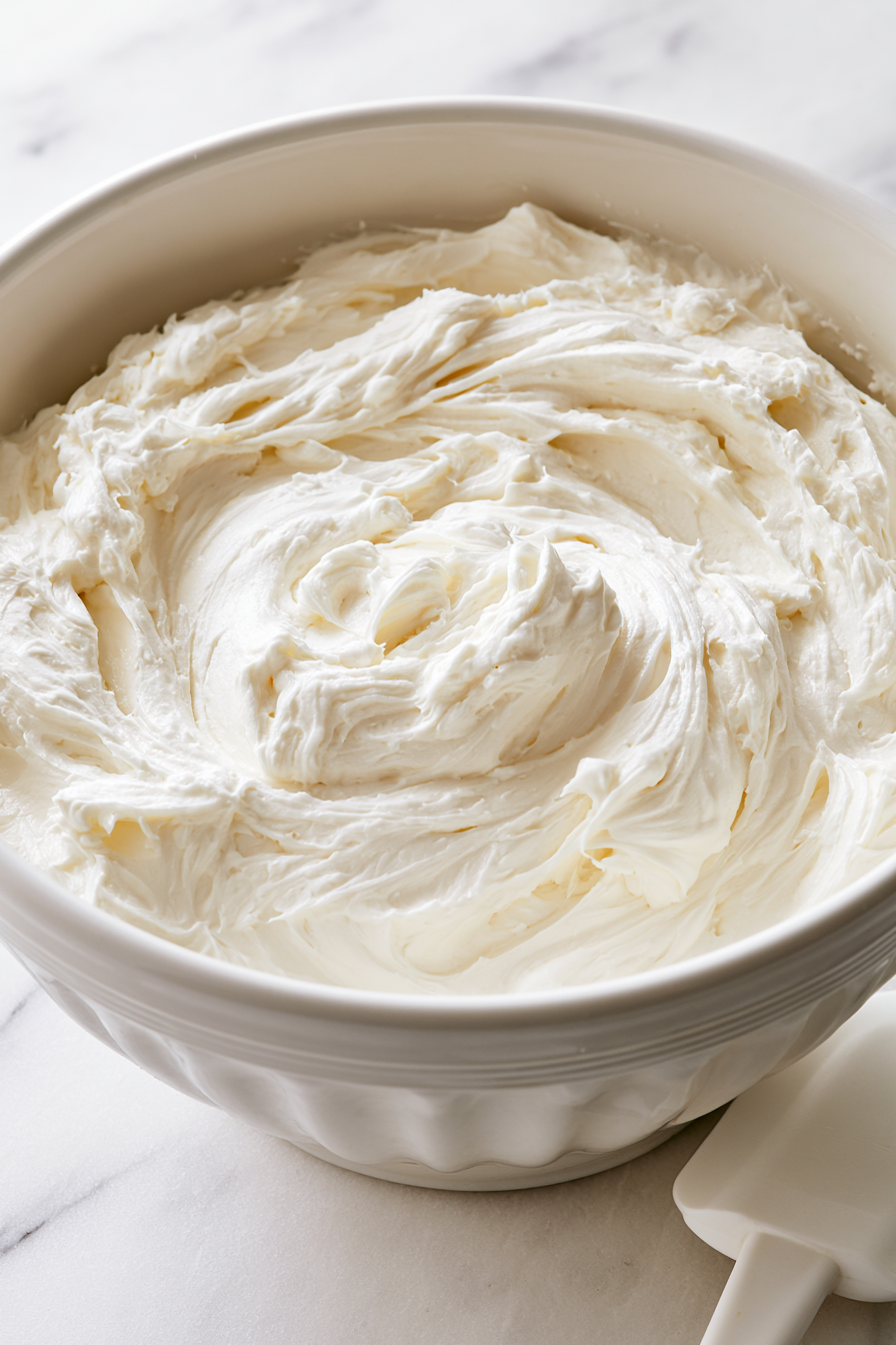 To make the frosting, combine all ingredients in a food processor and blend until smooth