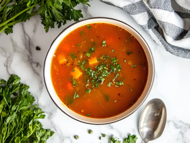 Vegetable Soup is ready to serve