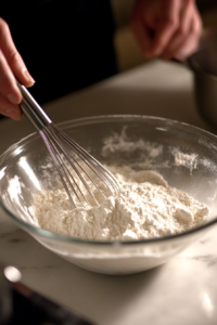 Whisking dry ingredients