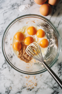 Whisking wet ingredients