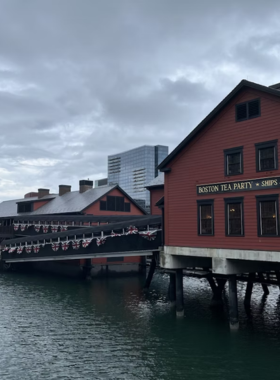 The Boston Tea Party Ships & Museum, showcasing historic ships and exhibits related to the American Revolution. This interactive museum offers insights into the events that led to America’s independence.