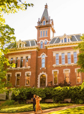 Beautiful campus view of Vanderbilt University, featuring historic buildings and green spaces.