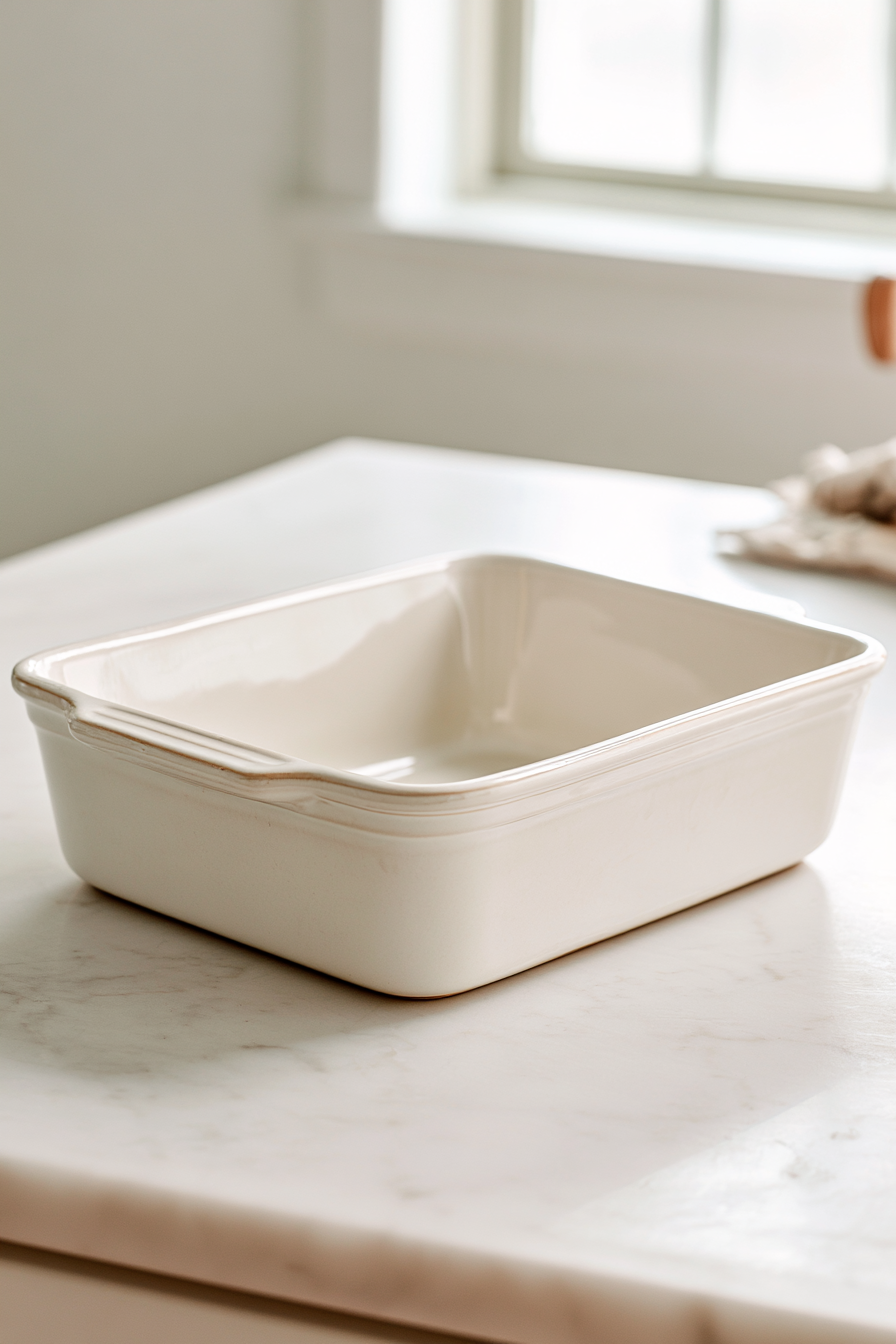 lightly grease a baking dish