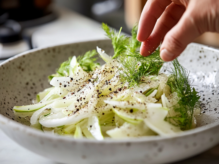 Shaved Fennel Salad with Croutons and Walnuts Recipe