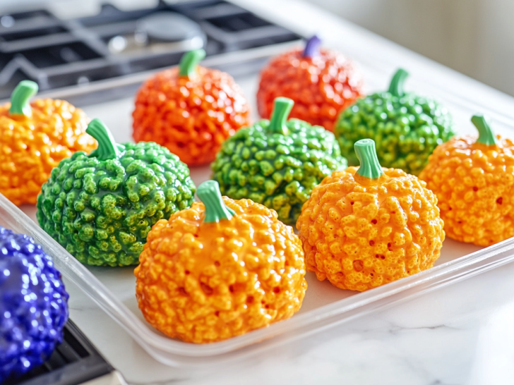 Halloween Pumpkin Rice Krispie Treats Recipe