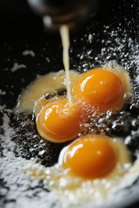 Adding-eggs vanilla-and-pumpkin-puree-to-the-creamed-butter-for-pumpkin-cookies