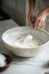 Creaming the Butter and Sugar for Ginger Molasses Cookies