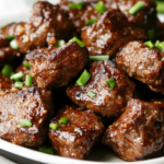 Finished Crispy Steak Bites Served