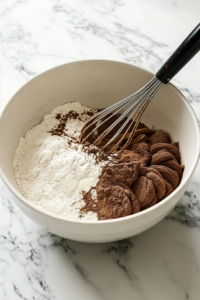 Mixing-flour-baking-soda-and-spices-for-pumpkin-cookie-dough