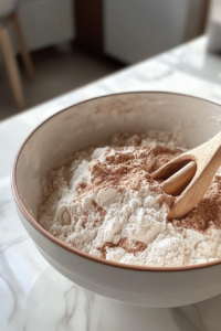 Mixing the Dry Ingredients for Maple Cinnamon Cookies