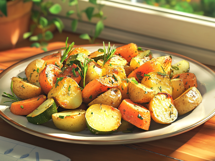 Roasted Potatoes Carrots And Zucchini Recipe