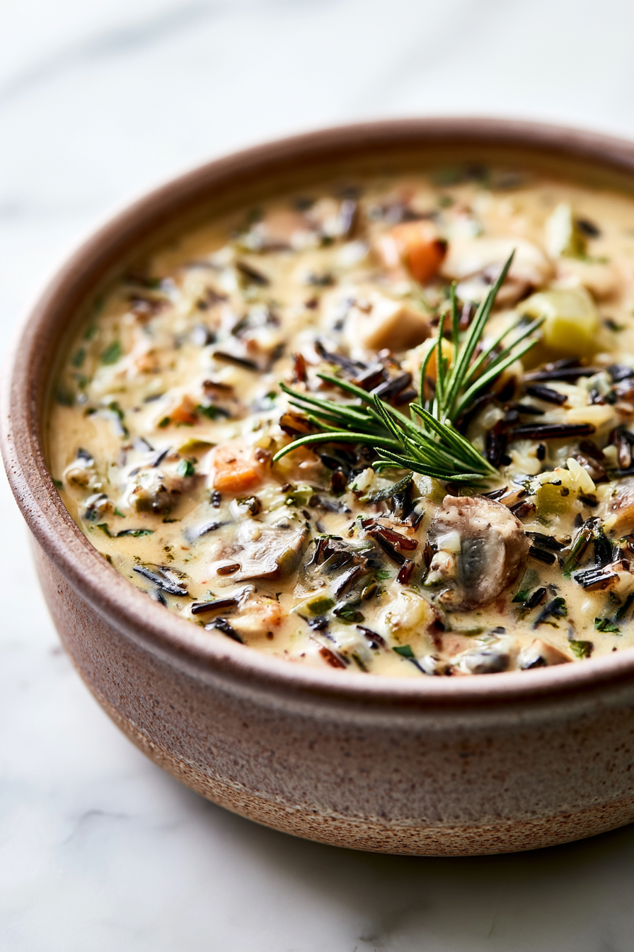 Serve Cozy Autumn Wild Rice Soup