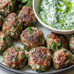 Spicy Lamb Meatballs With Green Goddess Dip Recipe