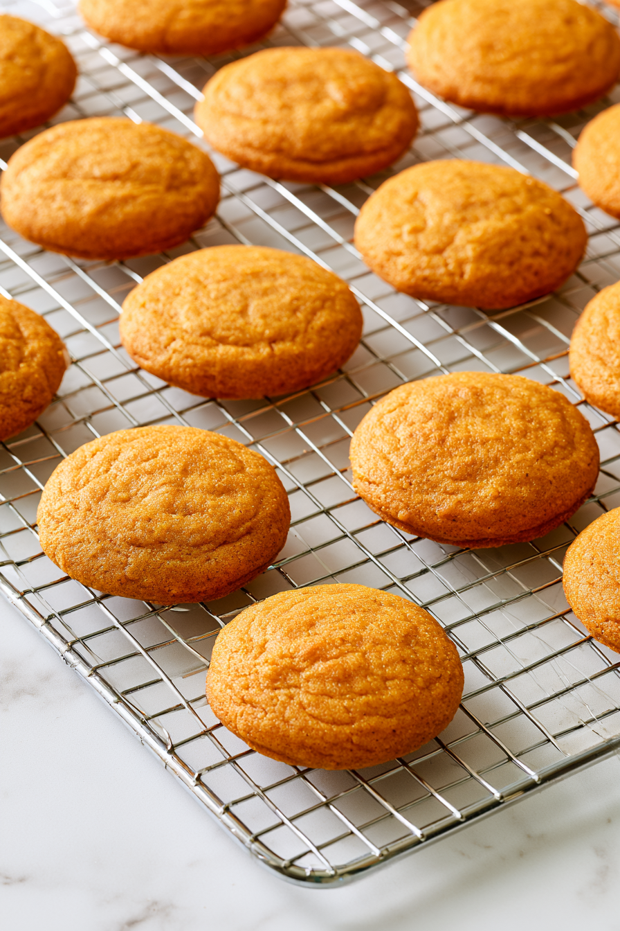 Transfer the baked cookies to a cooling rack.