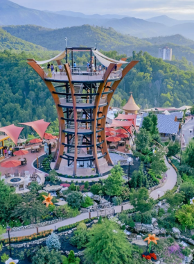  A panoramic view of the Vista Gardens at Anakeesta, showcasing beautifully landscaped flowers and plants. The vibrant colors and peaceful setting provide a perfect backdrop for relaxation and enjoyment.