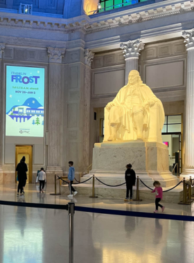 A hands-on exhibit at the Franklin Institute Science Museum in Philadelphia, where visitors interact with science displays. The museum is known for its educational exhibits that make learning fun for all ages.