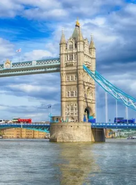 This image shows the historic Tower of London, a medieval fortress holding the Crown Jewels.