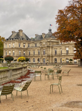 This image shows that the Luxembourg Gardens are beautifully landscaped, featuring flower beds, fountains, and pathways where people relax and enjoy nature.