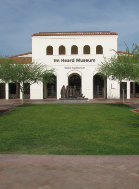 This image shows that the Heard Museum presents vibrant Native American art, reflecting the cultural heritage and craftsmanship of indigenous communities.