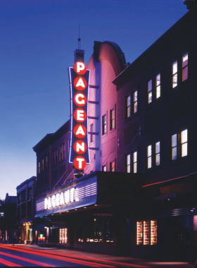 This image shows The Delmar Loop’s vibrant streetscape, lined with local shops, restaurants, and cultural landmarks. The lively atmosphere reflects the district’s role as a hub for dining, entertainment, and community events in St. Louis."