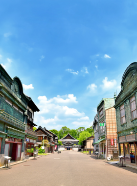 This image shows the Edo-Tokyo Museum, with visitors interacting with life-size exhibits of historical Tokyo, including samurai armor, models of old Tokyo streets, and interactive displays. The museum offers a fascinating look into the city’s transformation from the Edo period to the modern metropolis it is today.