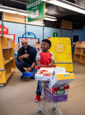 This image shows a vibrant, interactive science exhibit at The Children's Museum of the Upstate. Kids can engage in hands-on activities that make learning fun and exciting for all ages.
