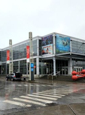 This image shows an interactive exhibit at the Montreal Science Centre, where visitors can explore scientific concepts through hands-on activities and educational displays.