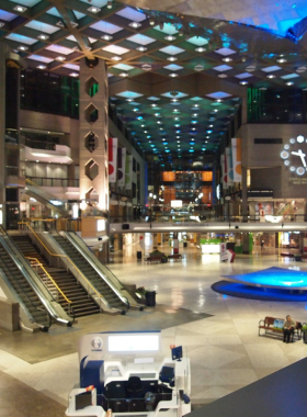 This image shows the underground tunnels of Montreal's RESO, part of the world’s largest underground complex, connecting shopping centers, businesses, and the metro system.