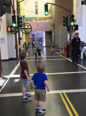 "This image shows an interactive exhibit at the Children’s Discovery Museum in San Jose, where kids engage with hands-on learning stations that explore science, technology, and creativity in fun ways."