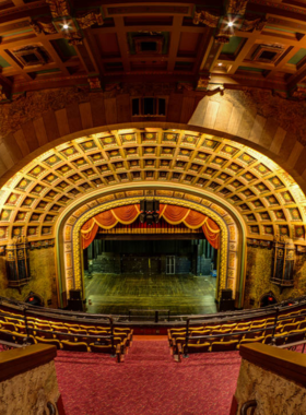  This image shows the grand interior of the Florida Theatre, with its elegant architecture, plush seating, and stage lighting. It highlights the theater’s historical charm and its vibrant role in Jacksonville’s cultural scene.