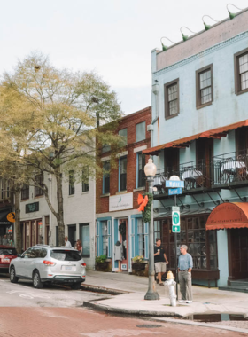  This image shows the historic buildings of Wilmington’s Historic District, showcasing classic architecture, beautiful old mansions, and cobblestone streets, reflecting the city’s rich history.