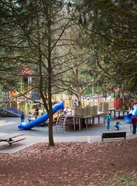  This image shows Washington Park in Portland, featuring lush green gardens, scenic walking paths, and vibrant flowers. Visitors enjoy the park's beauty while exploring various attractions like the Rose Test Garden and Japanese Garden.