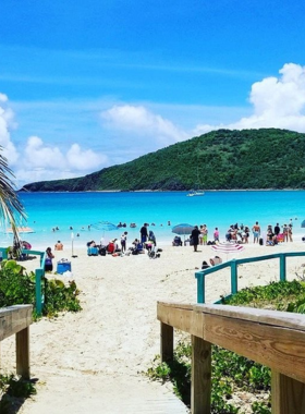  This image shows Flamenco Beach’s turquoise waters and powdery sand, framed by palm trees and blue skies. The beach’s peaceful atmosphere and iconic tanks in the background capture its reputation as one of the world’s best beach destinations.