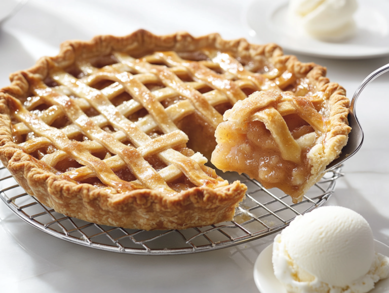Cherry Apple Pie Recipe is ready to serve