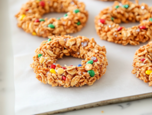 Cooling and Setting Cornflake Wreaths for Cornflake Wreaths