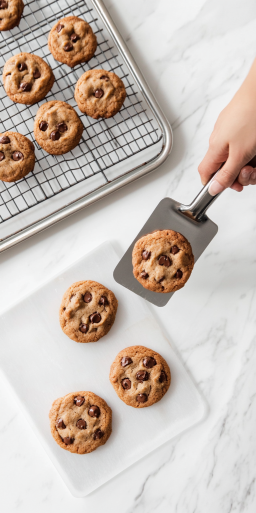 transferring-cookies-to-wire-racks-hot-cocoa-cookies