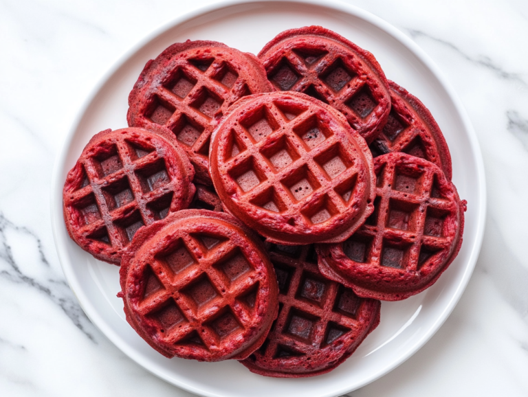 Valentine’s Day Red Velvet Waffles Recipe