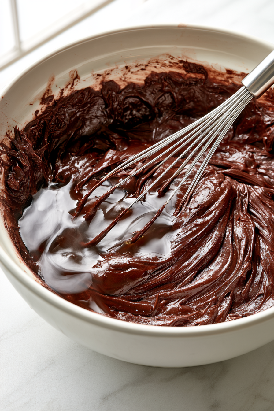 Stir in boiling water or hot coffee. The batter will be thin