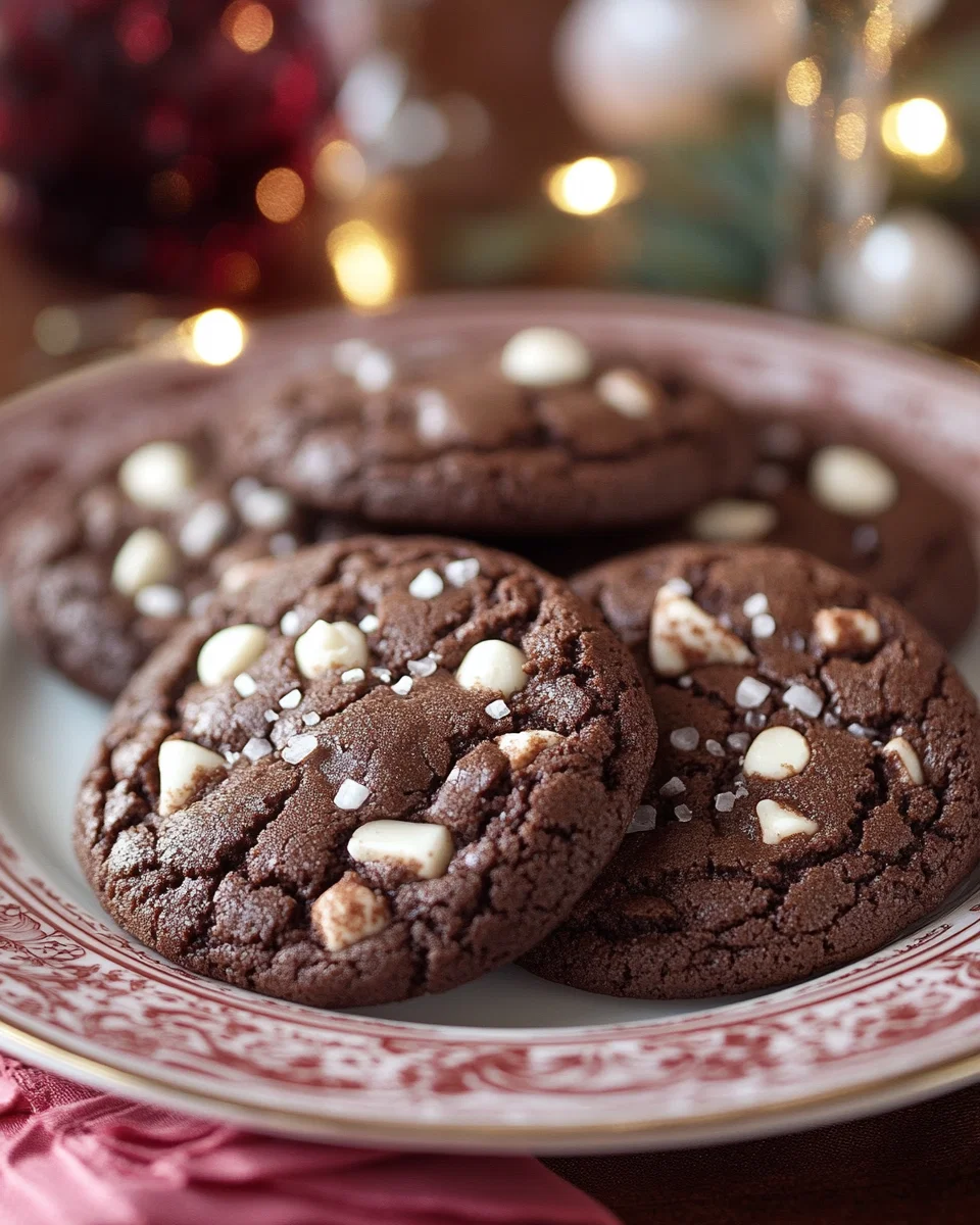 Triple Chocolate Peppermint Cookies