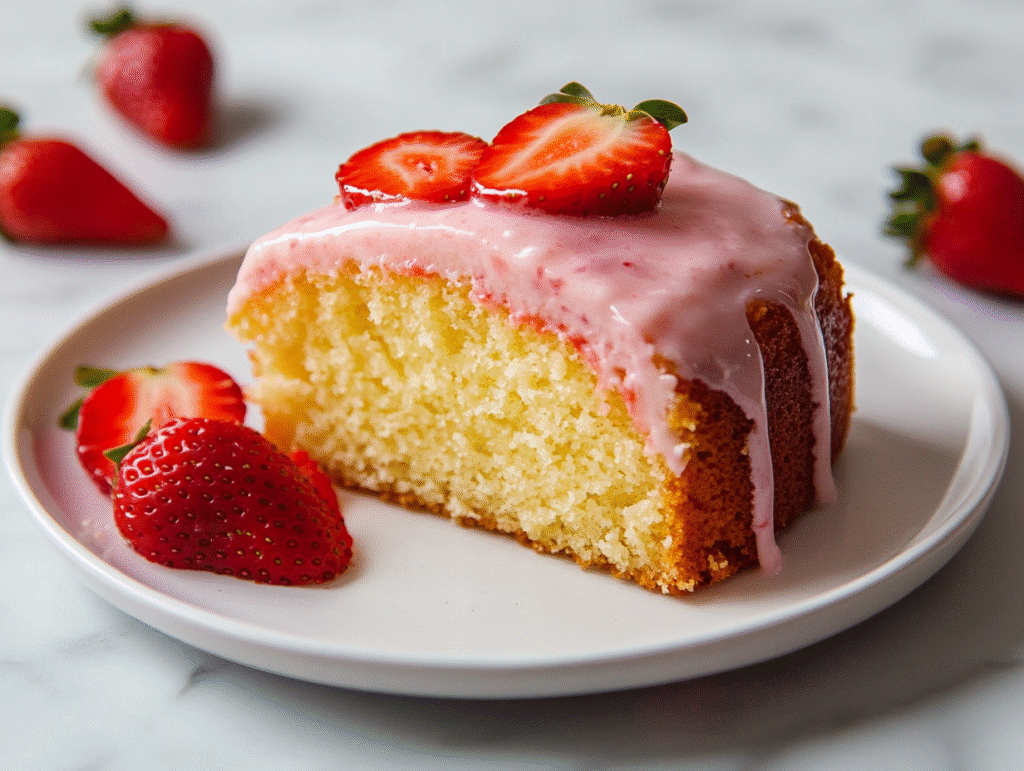 Valentine’s Day Strawberry Pound Cake: Sweet, Buttery, and Full of Love"