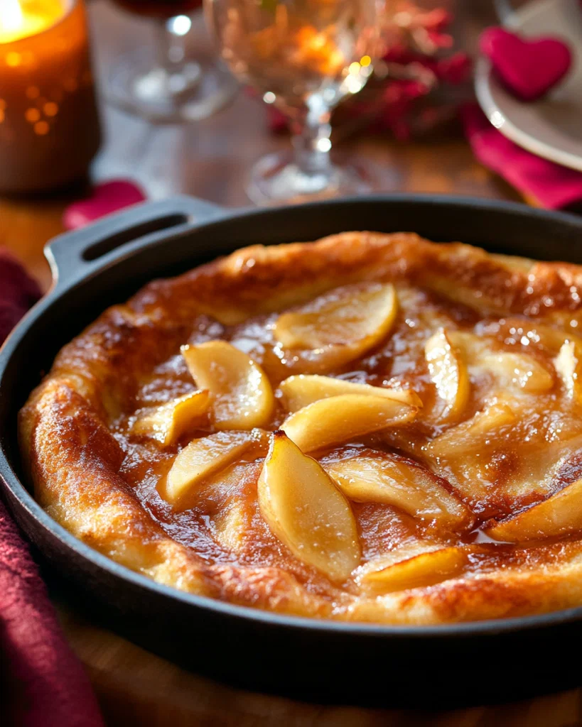 Pears Foster Dutch Baby Pancakes