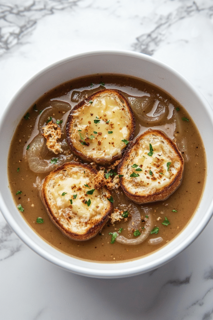 Christmas Vegan French Onion Soup