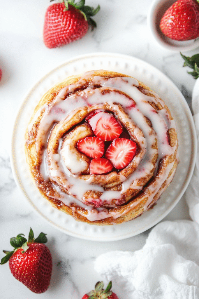 Easy Strawberry Cinnamon Rolls